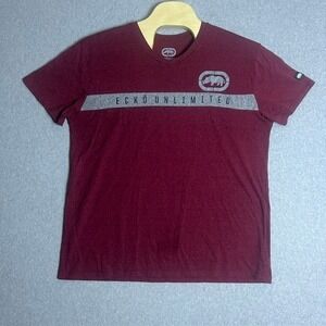 Ecko Unlimited Men's Red‎ Graphic Logo Short Sleeve T-Shirt Size 2XL